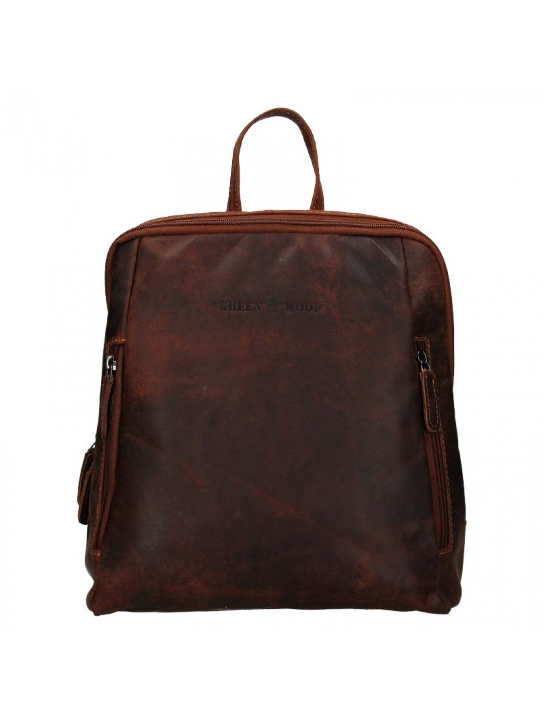 Kožený batoh Greenwood Liam – hnědá